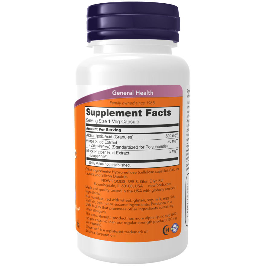 Now Foods Alpha Lipoic Acid 600 mg - 120 Vcaps®