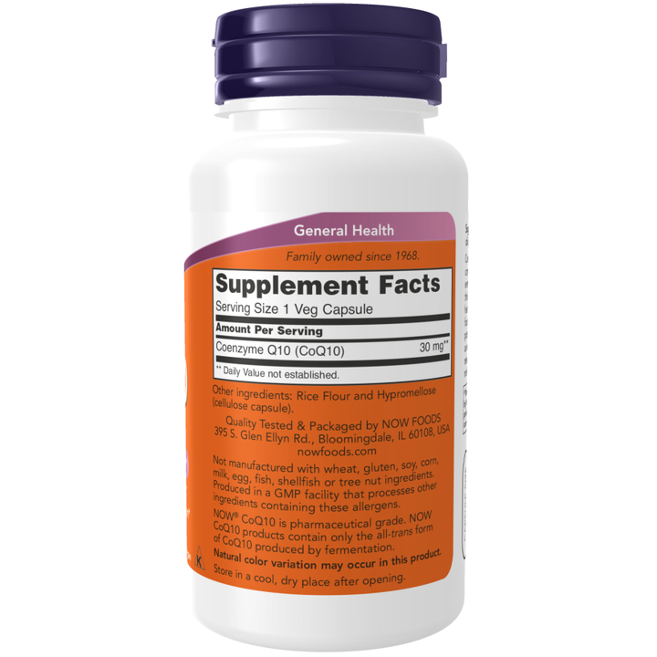 NOW Foods CoQ10 30 mg Vegetarian - 60 Vcaps