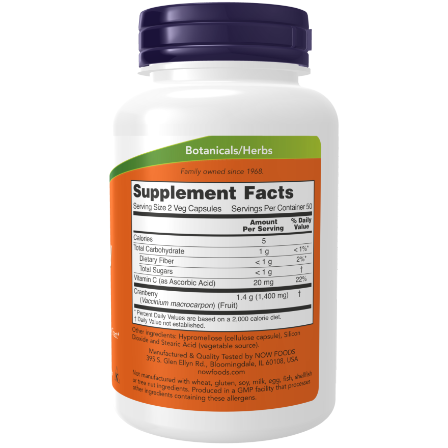 NOW Foods Cranberry Caps 100 Veg Capsules