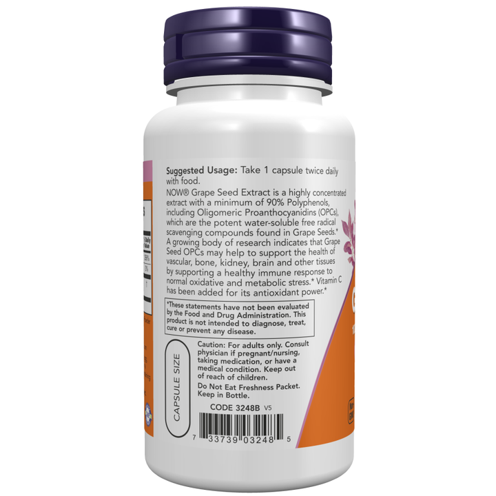 NOW Foods Grape Seed - 100 Vcaps
