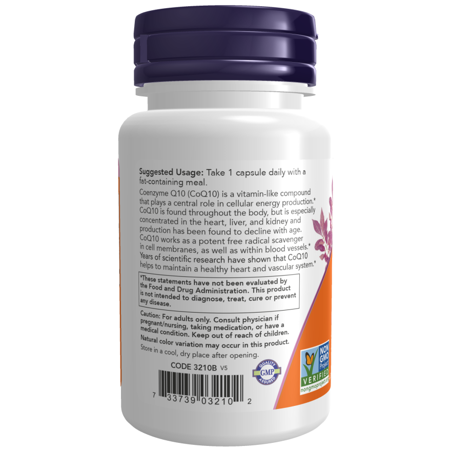 NOW Foods Co Q 10 100mg - 90 Veg Capsules