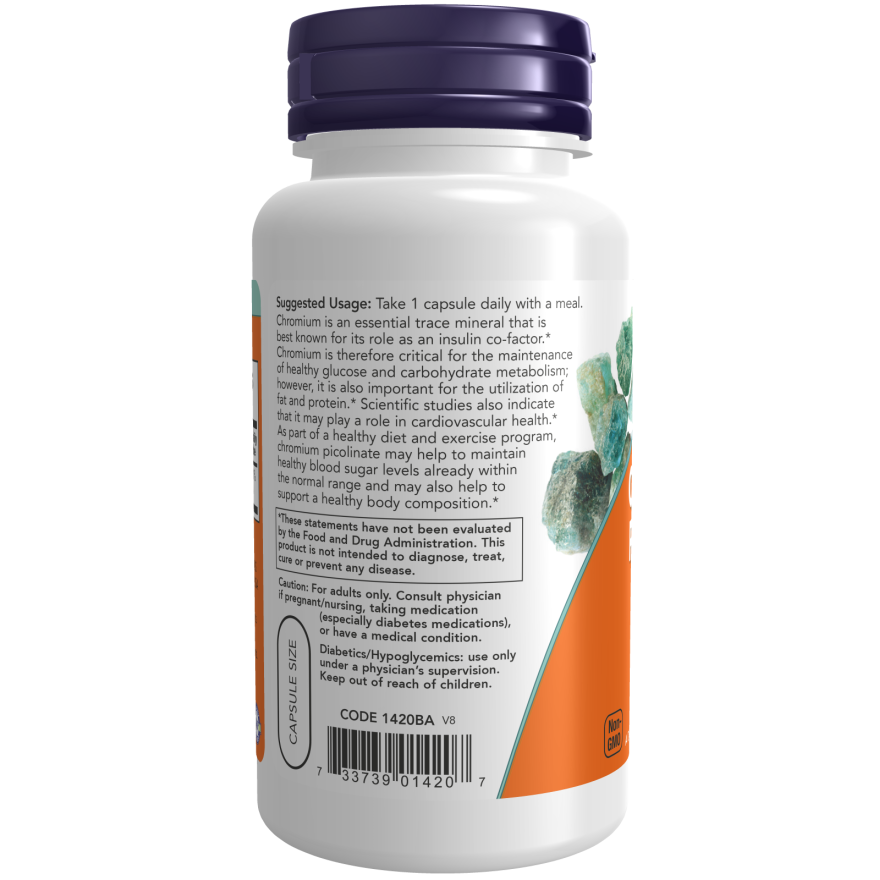 NOW Foods Chromium Picolinate 200 mcg - 100 Caps