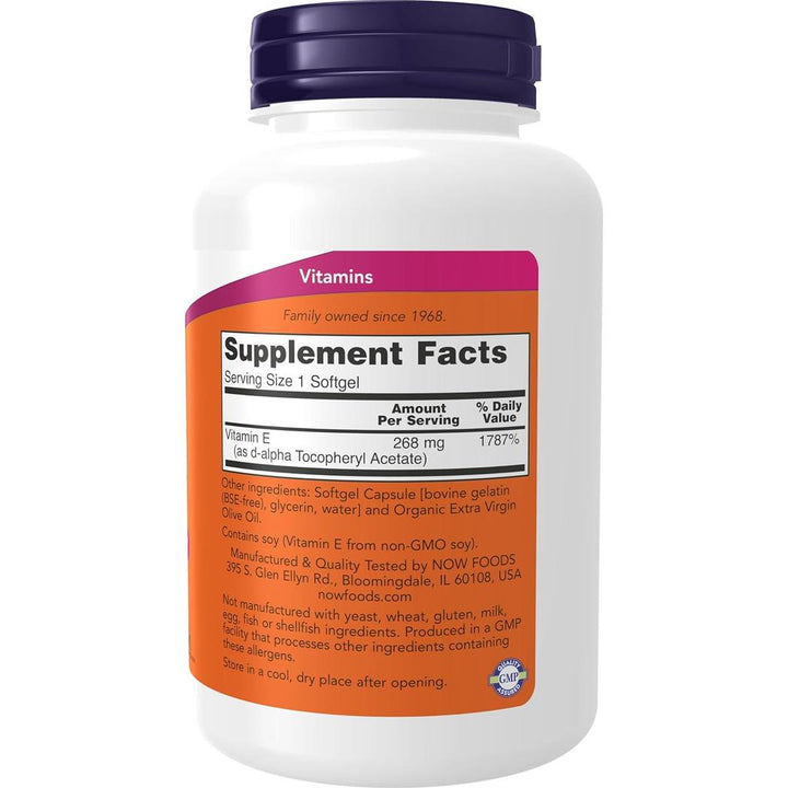 Now Foods Vitamin E 400 IU 250 Softgels