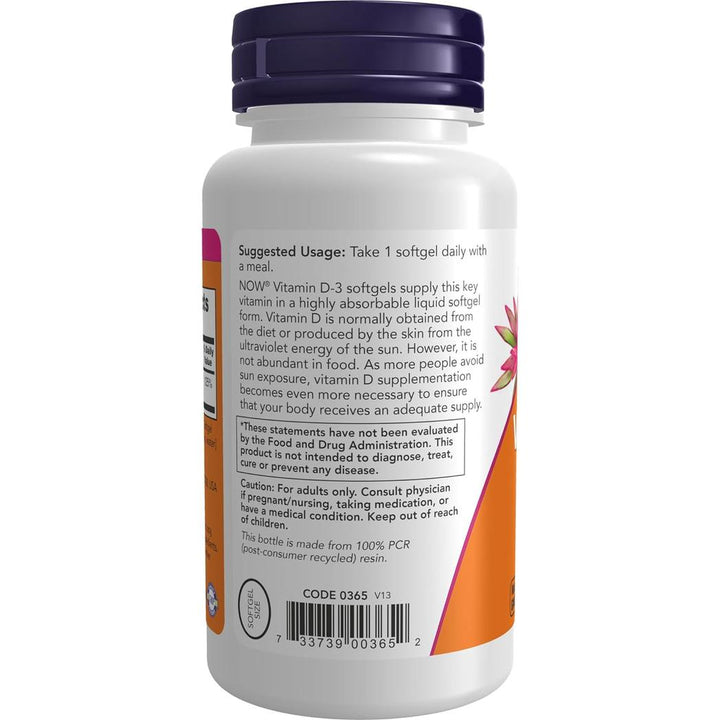 NOW Foods Vitamin D-3 1,000 IU - 180 Softgels