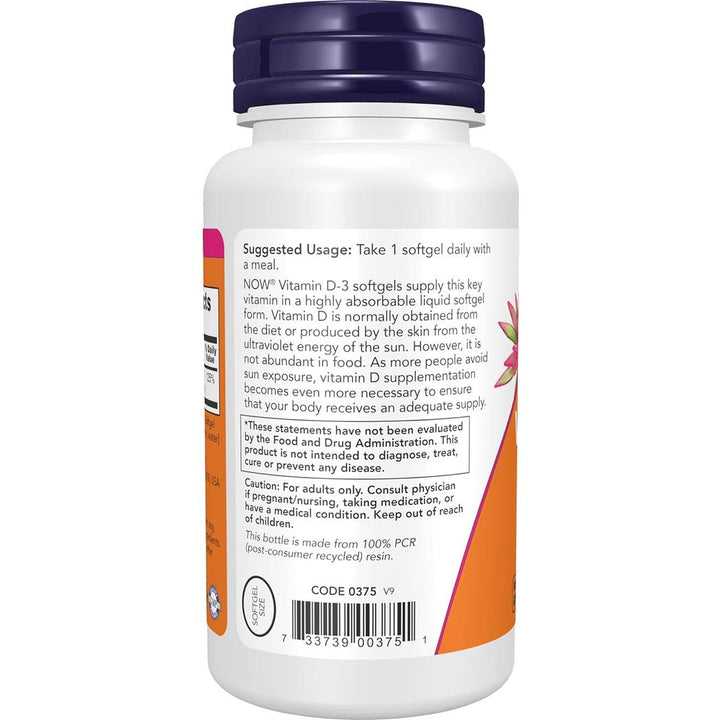 NOW Foods Vitamin D-3 1000 IU 360 Softgels