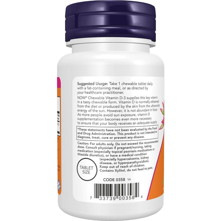 Now Foods Vitamin D-3 5,000 IU - 120 Chewables