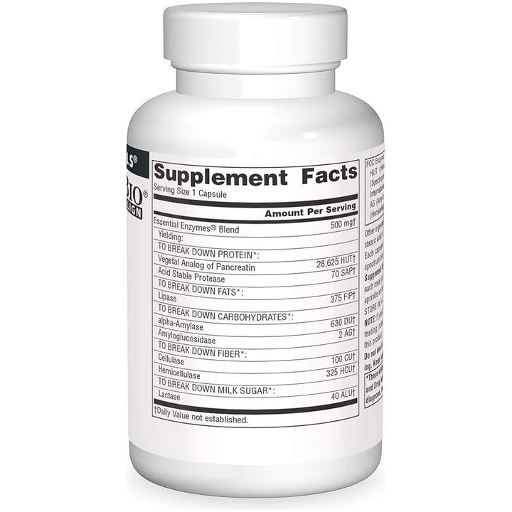 Source Naturals Essential Enzymes 60 Capsules