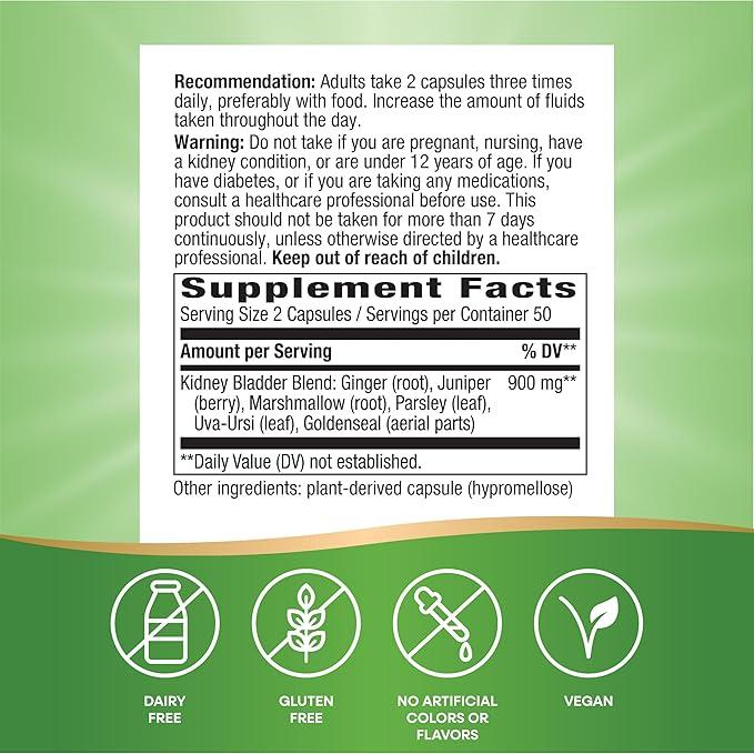 Nature's Way Kidney-Bladder, 100 Capsules 900mg