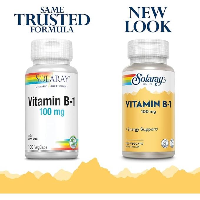 Solaray Vitamin B-1  - 100 mg - 100 capsules