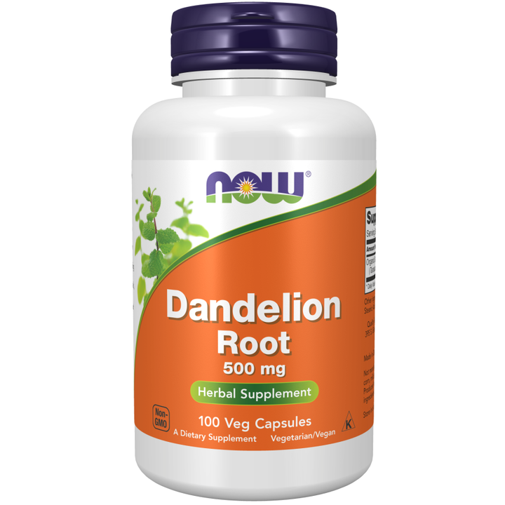 NOW Foods Dandelion Root 500 mg 100 Veg Capsules