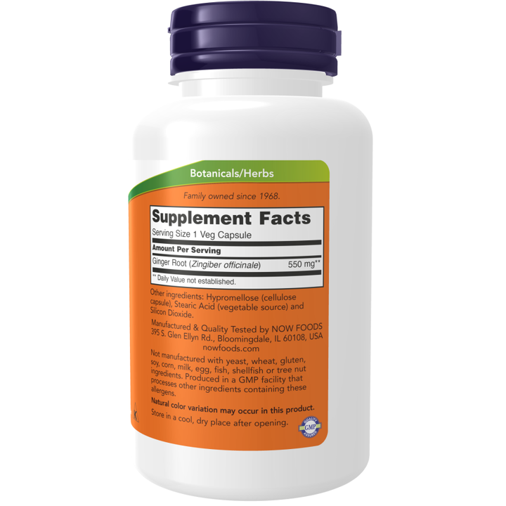 NOW Foods Ginger Root 550 mg - 100 Caps