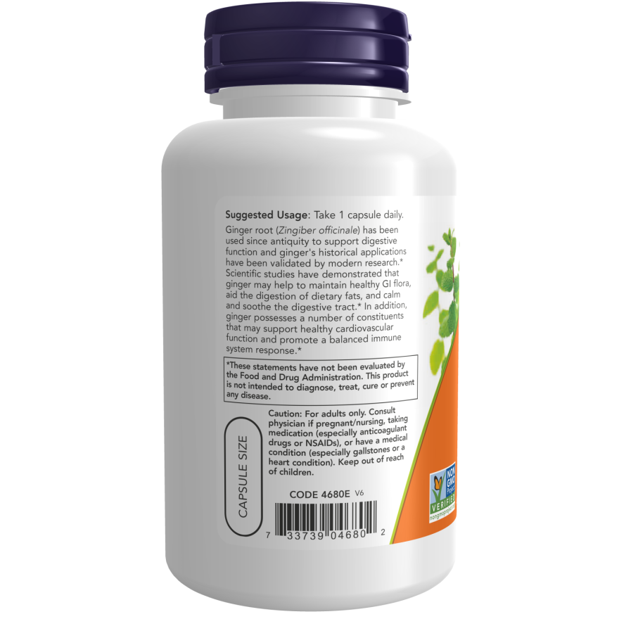 NOW Foods Ginger Root 550 mg - 100 Caps