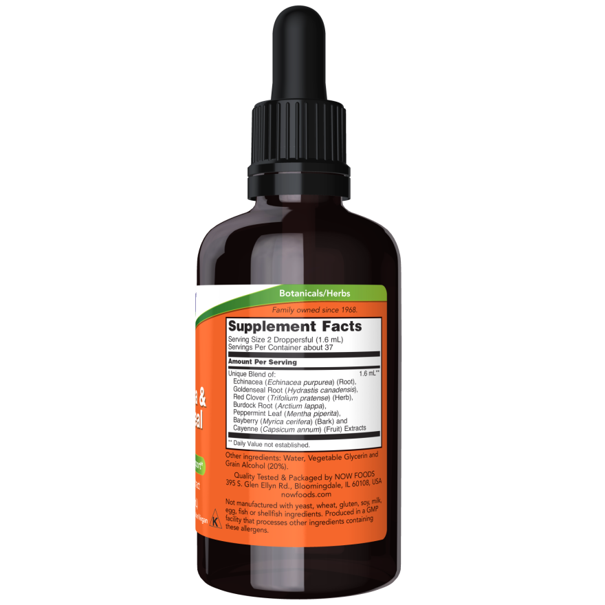 NOW Foods Echinacea & Goldenseal Plus  2 oz Liquid