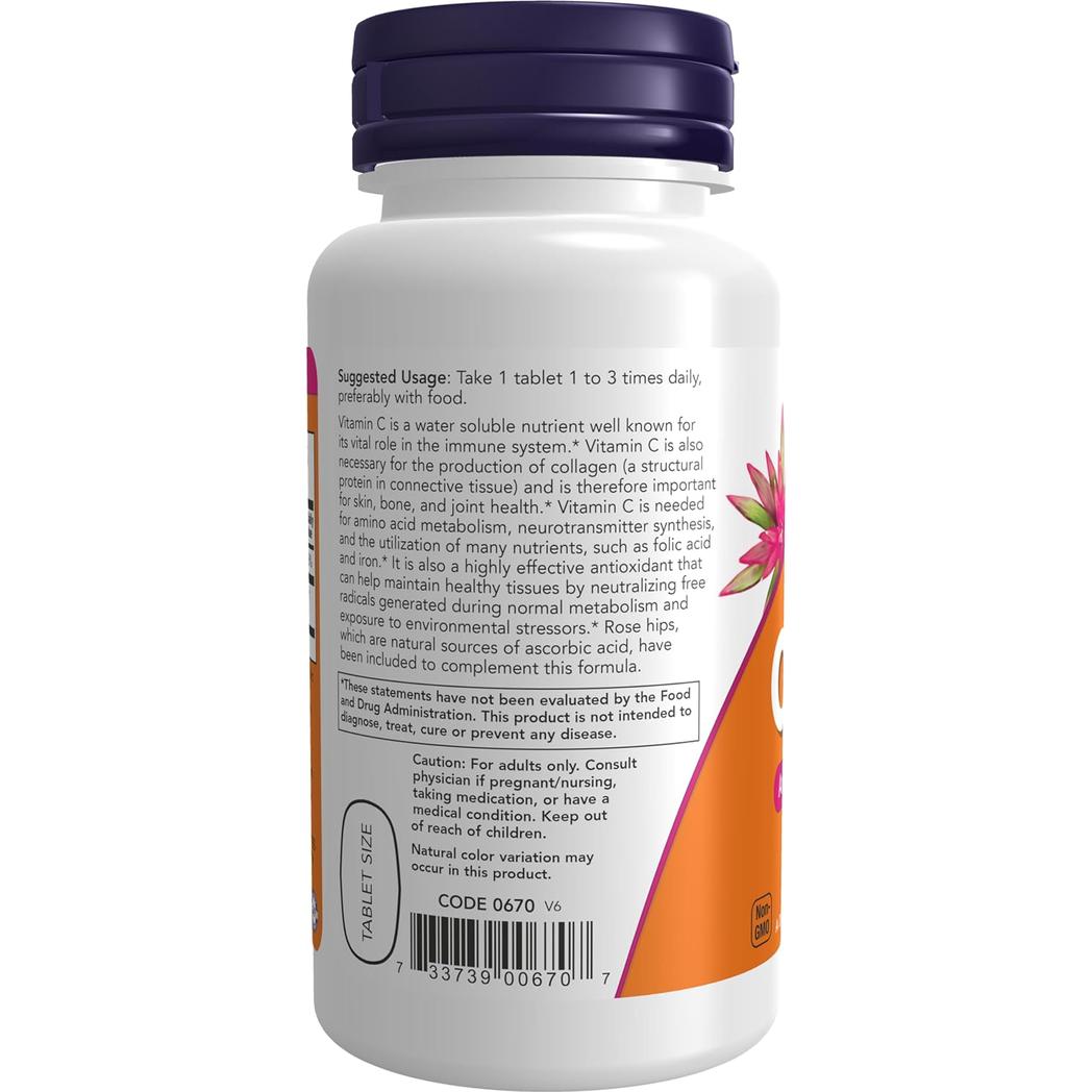 NOW Foods Vitamina C-500 100 comprimidos