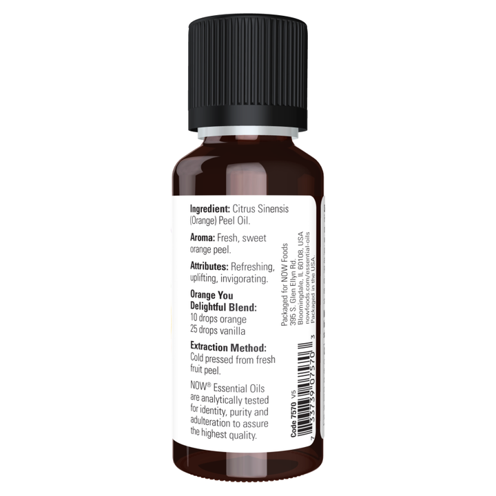 Now Foods Orange Essential Oil  1 oz  100% Pure