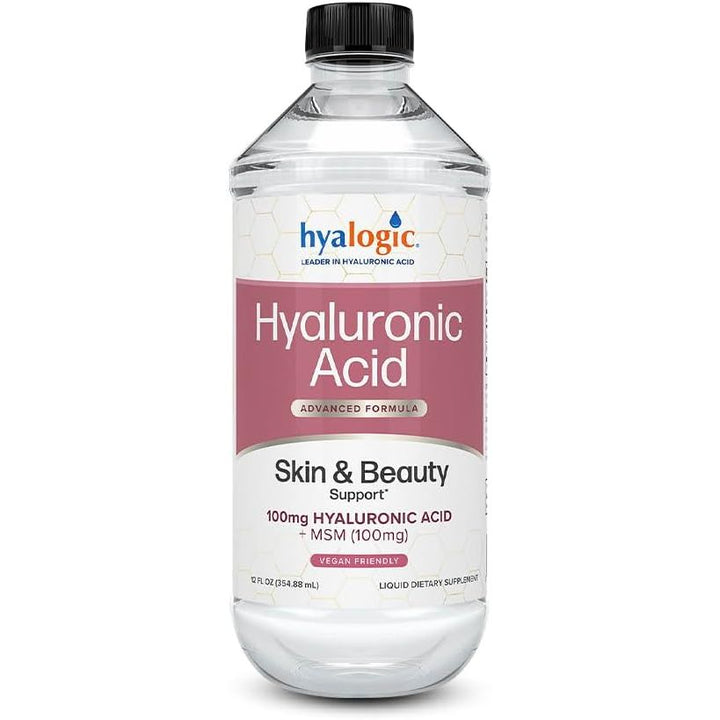 Hyalogic Liquid Hyaluronic Acid 100mg HA and 100mg MSM 12 ounces