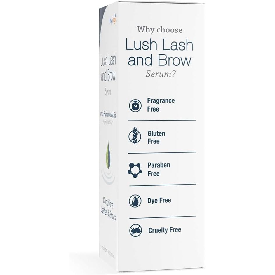 Hyalogic HA Lush Lash and Brow Serum with Hyaluronic Acid, Argan Oil and KGF™ for Lashes & Brows Conditioning 0.17 Ounce