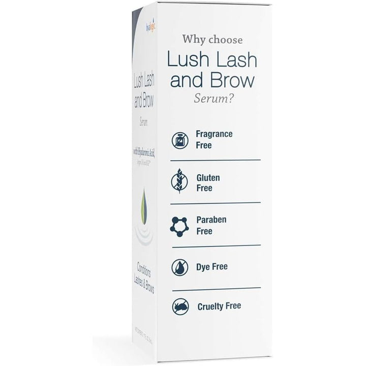 Hyalogic HA Lush Lash and Brow Serum with Hyaluronic Acid, Argan Oil and KGF™ for Lashes & Brows Conditioning 0.17 Ounce