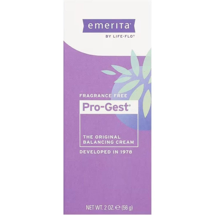 Emerita Pro Gest Natural Progesterone Cream, 2 Ounce