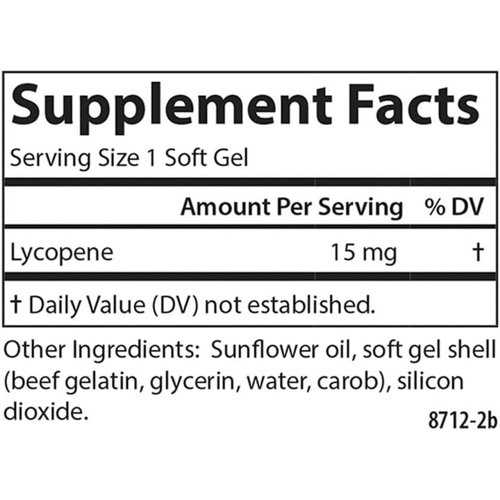 Carlson Lycopene 15 mg Tomato-Free Prostate Health & Circulation Support 180 Softgels