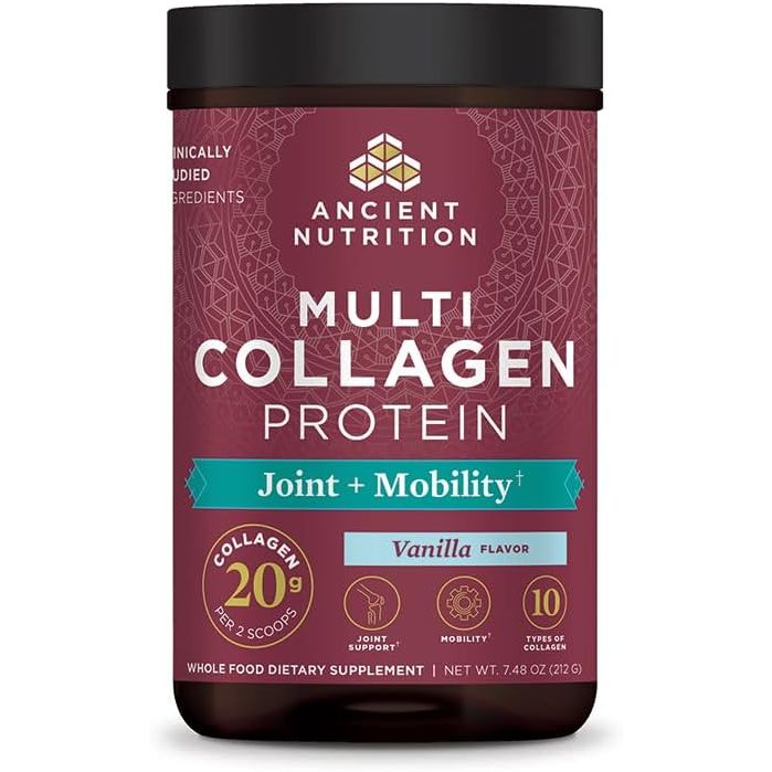 Ancient Nutrition Collagen Powder Protein Joint + Mobility Post Workout, 7.48oz