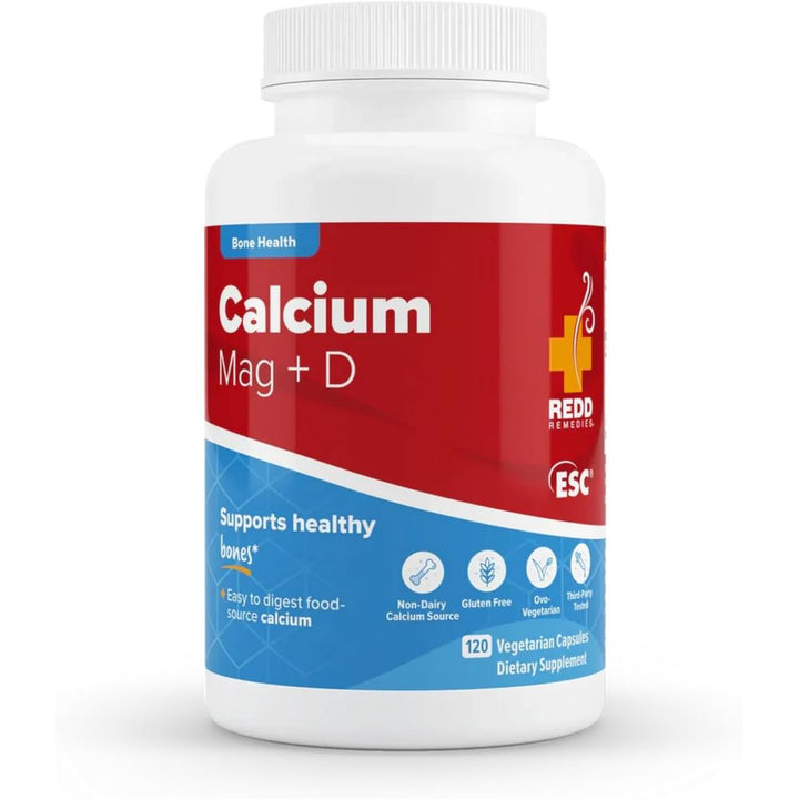 Redd Remedies Calcium Mag+D Vitamin D3 and Calcium 120 Veg Caps