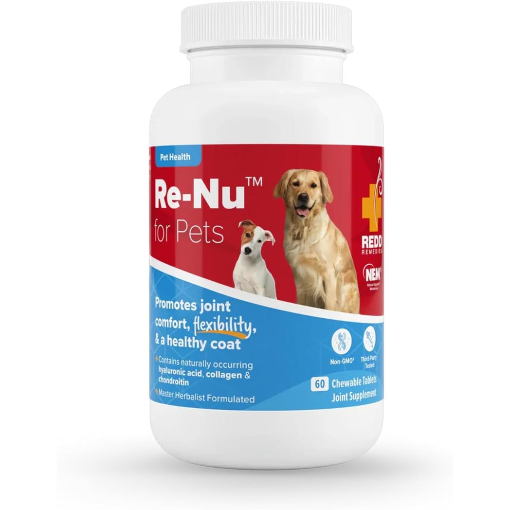 Redd Remedies, RE-NU for Pets, Joint Pain Relief for Dogs 60 chewable tablets
