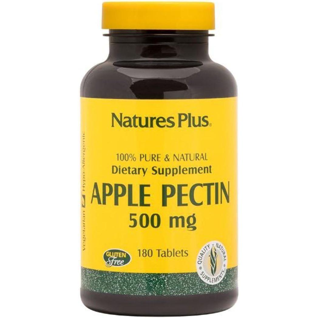 Natures Plus Apple Pectin 500 mg, 180 Tablets