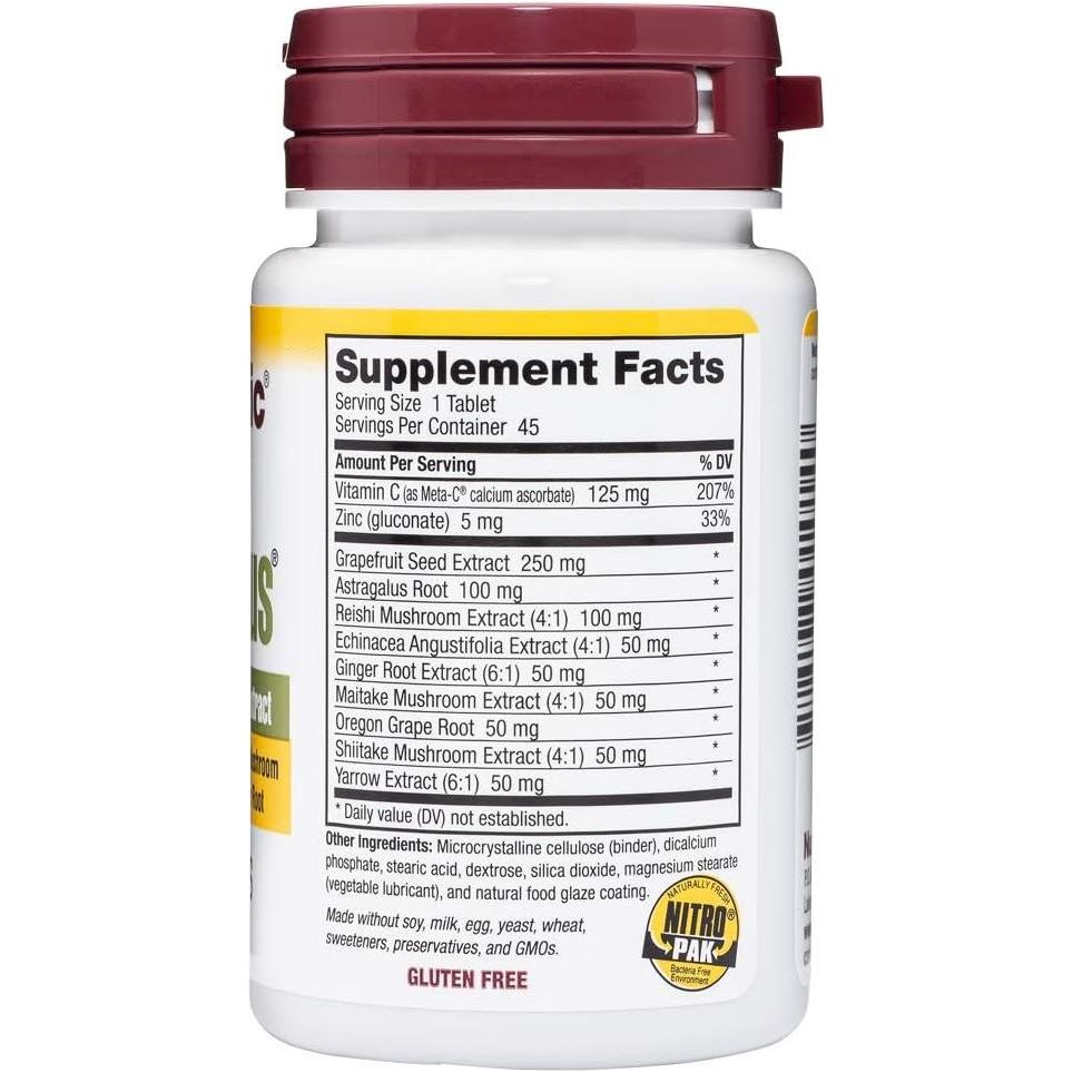 NutriBiotic Defense Plus 250 mg GSE, 45 Tabs