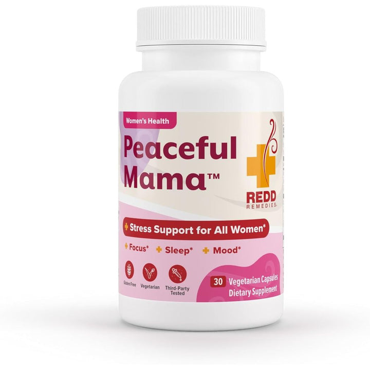 Redd Remedies, Peaceful Mama, Support a Calm and Healthy Digestive System, Lemon Balm and Ginger Root, 30 Veg caps