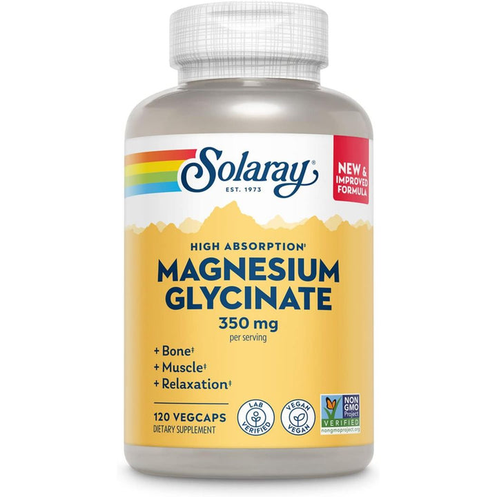 SOLARAY Magnesium Glycinate 120 VegCaps