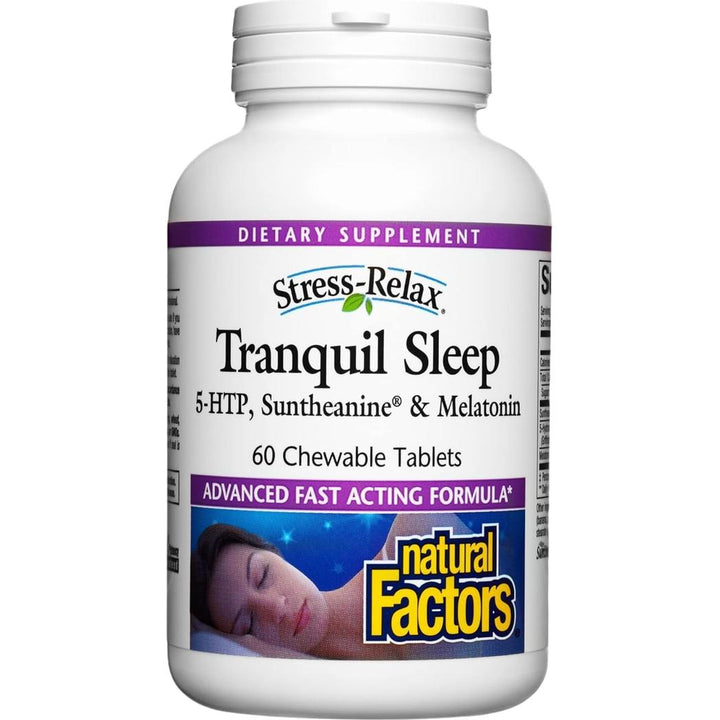 Natural Factors Stress-Relax Tranquil Sleep, 60 Chewable Tablets