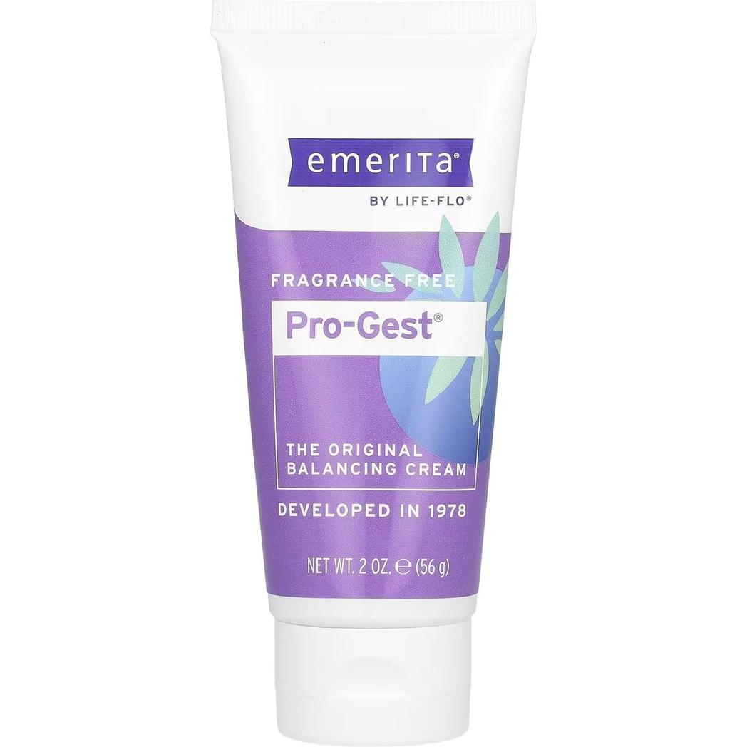 Emerita Pro Gest Natural Progesterone Cream, 2 Ounce