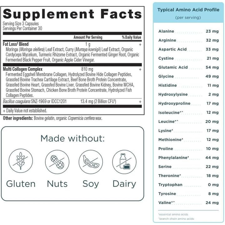 Ancient Nutrition Multi Collagen Advanced Lean 90 capsules