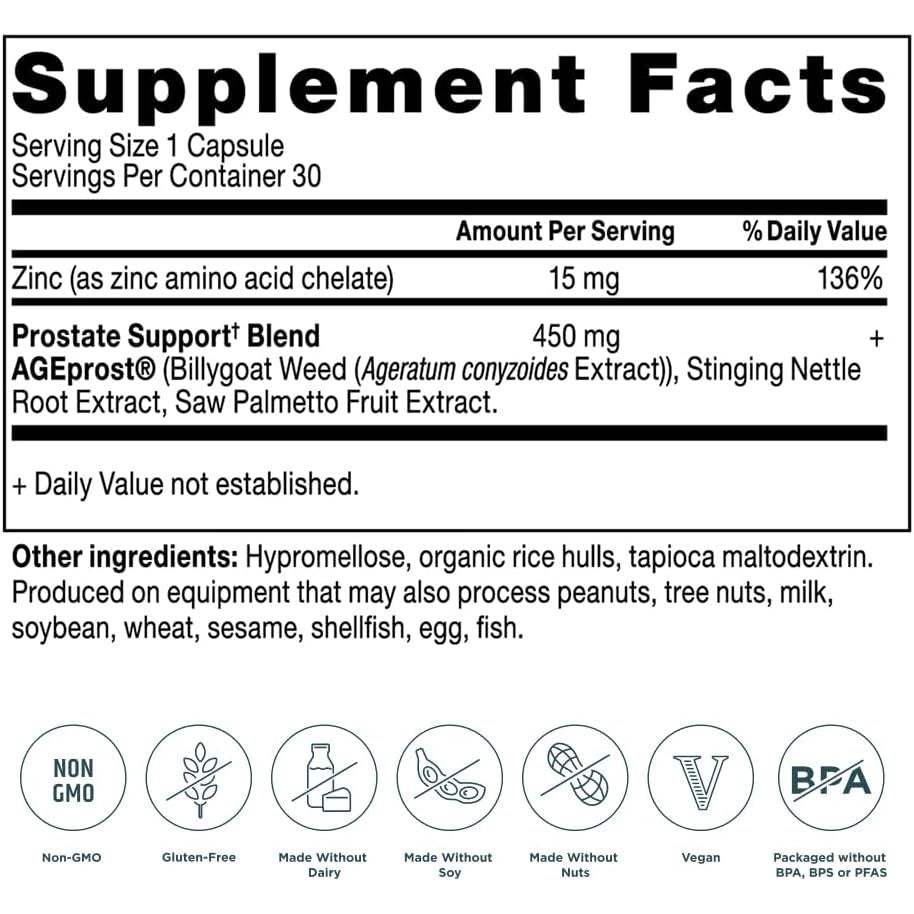Ancient Nutrition Men's Health Capsules, Prostate Support 30 caps
