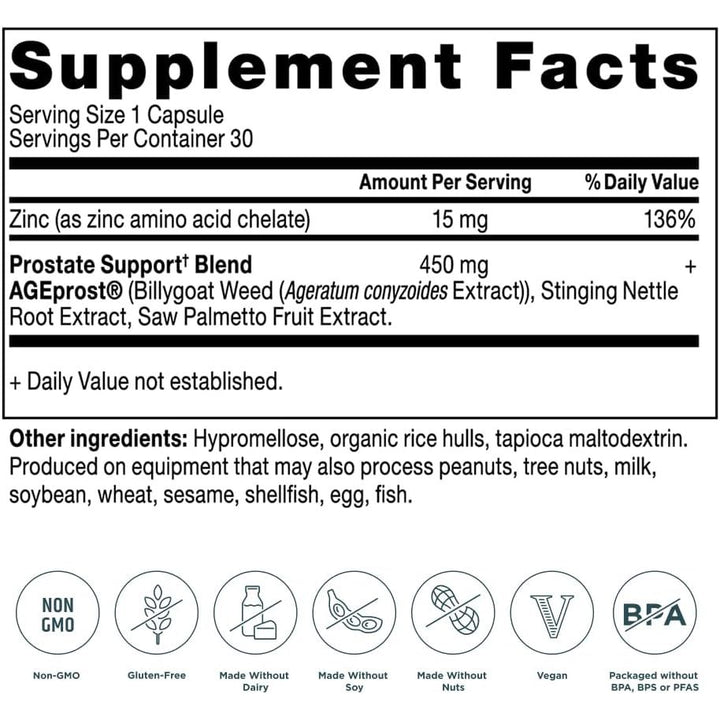 Ancient Nutrition Men's Health Capsules, Prostate Support 30 caps