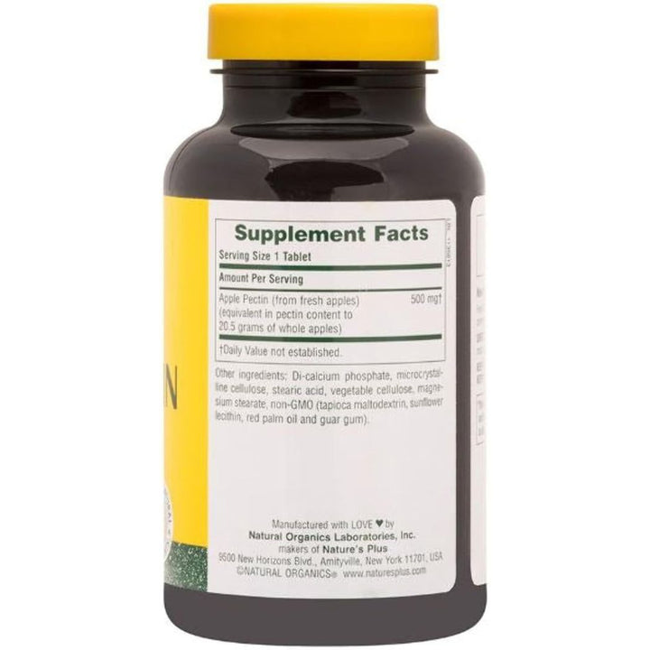 Natures Plus Apple Pectin 500 mg, 180 Tablets