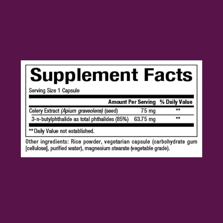 Natural Factors Celery Seed Extract 60 Capsules