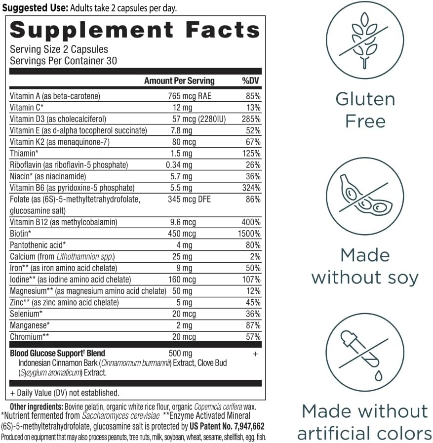 Ancient Nutrition Blood Sugar Support Multivitamin 30 Servings