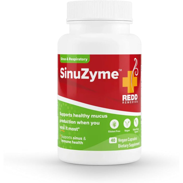 Redd Remedies SinuZyme Supports Sinus & Immune Health, 40 Vegan Caps
