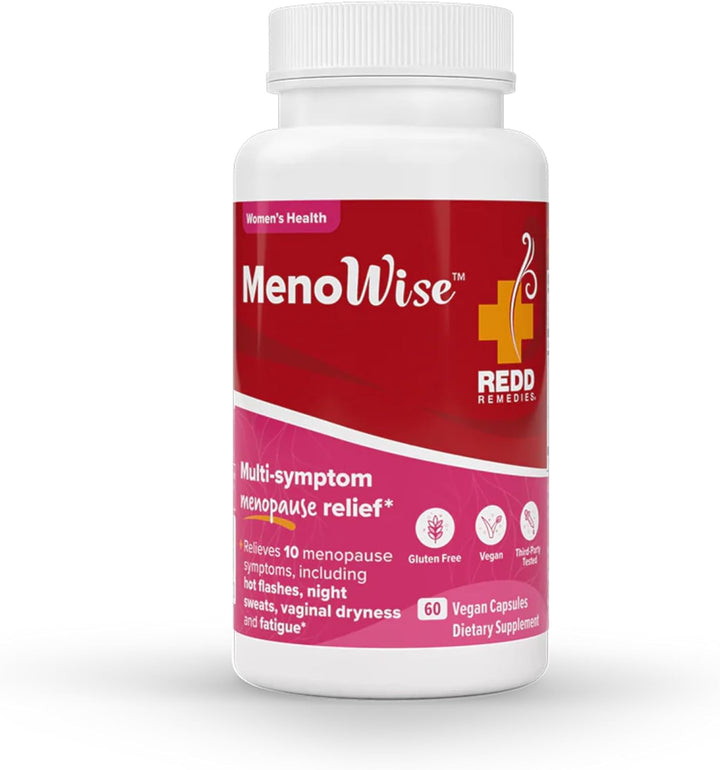 Redd Remedies, MenoWise, Relieves Symptoms, Including Hot Flashes, Night Sweats, Vaginal Dryness, and More, 60 Vegan Capsules