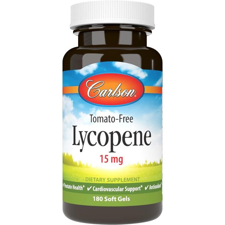 Carlson Lycopene 15 mg Tomato-Free Prostate Health & Circulation Support 180 Softgels