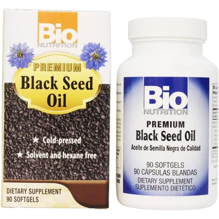 Aceite de semilla negra premium Bio Nutrition 90 cápsulas blandas 