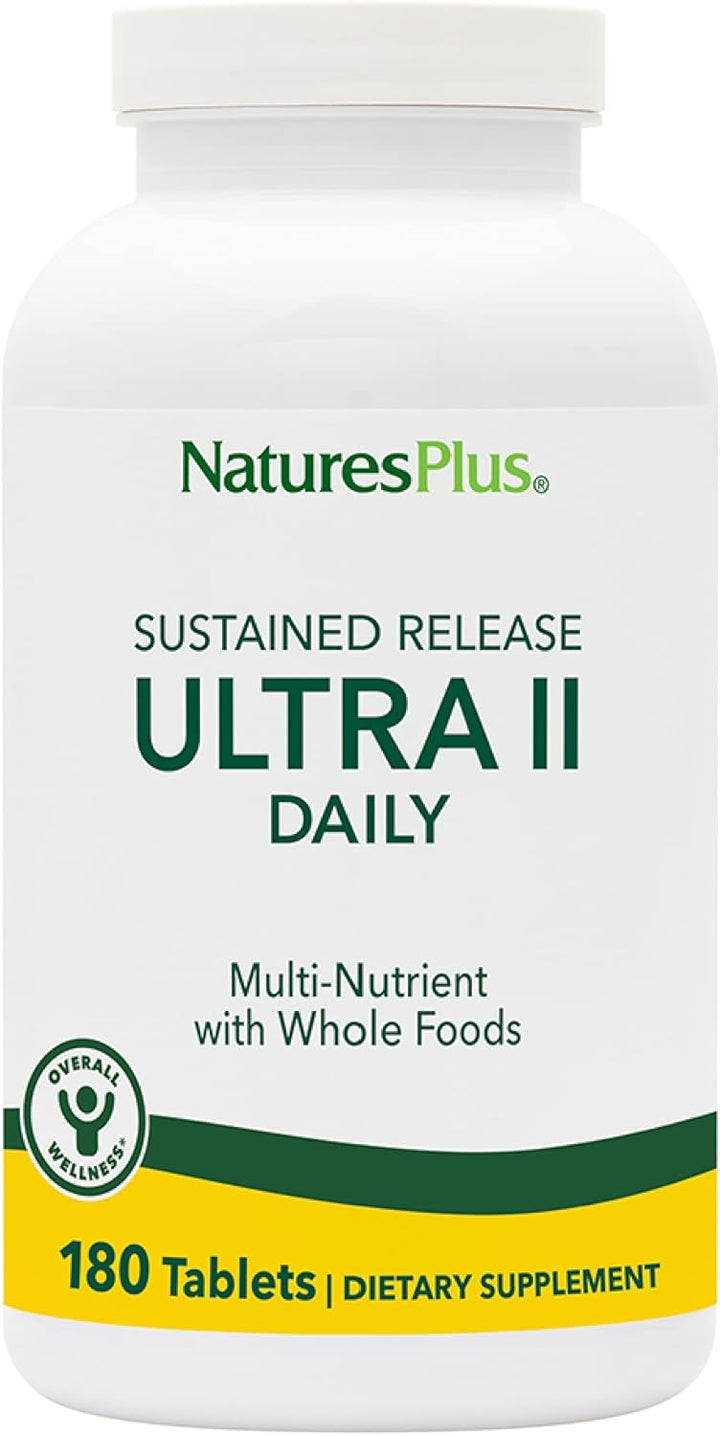 Natures Plus Ultra II Daily 180 Tablets Multivitamin with Whole Foods 180 Servings Nature's Plus