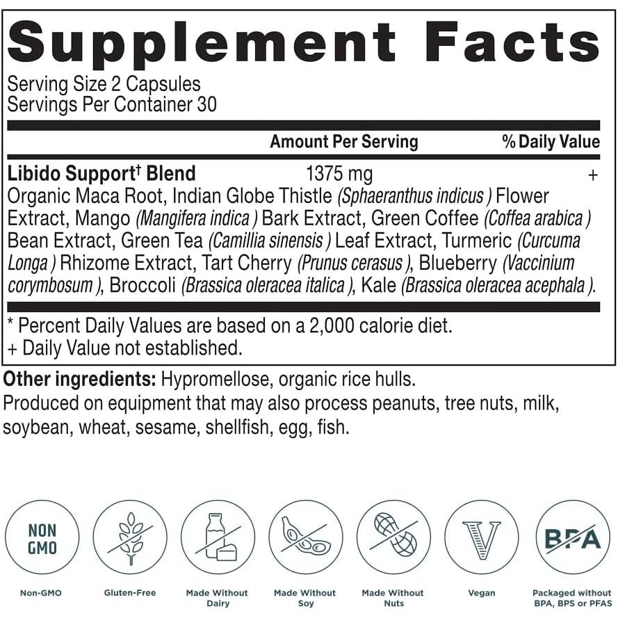 Ancient Nutrition Men's Health Capsules, Libido Support 60 capsules