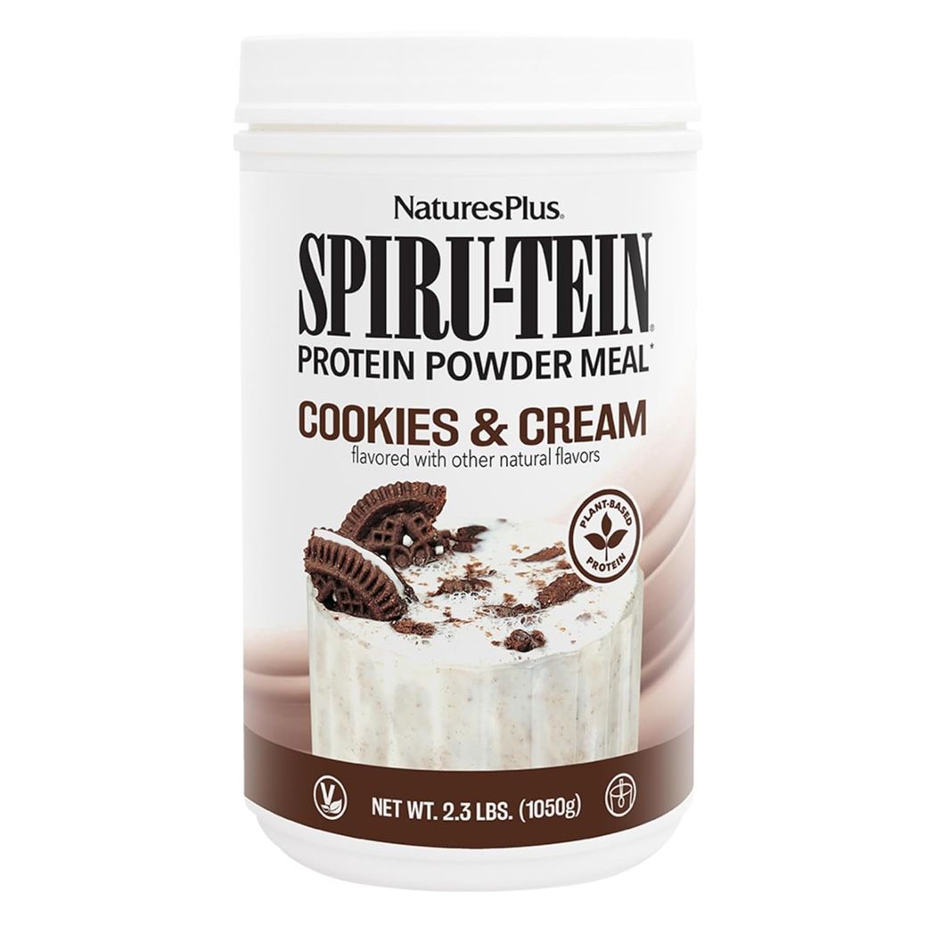 Natures Plus SPIRU-TEIN Plant-Based Protein Shake Non-GMO Vegetarian Gluten Free Nature's Plus