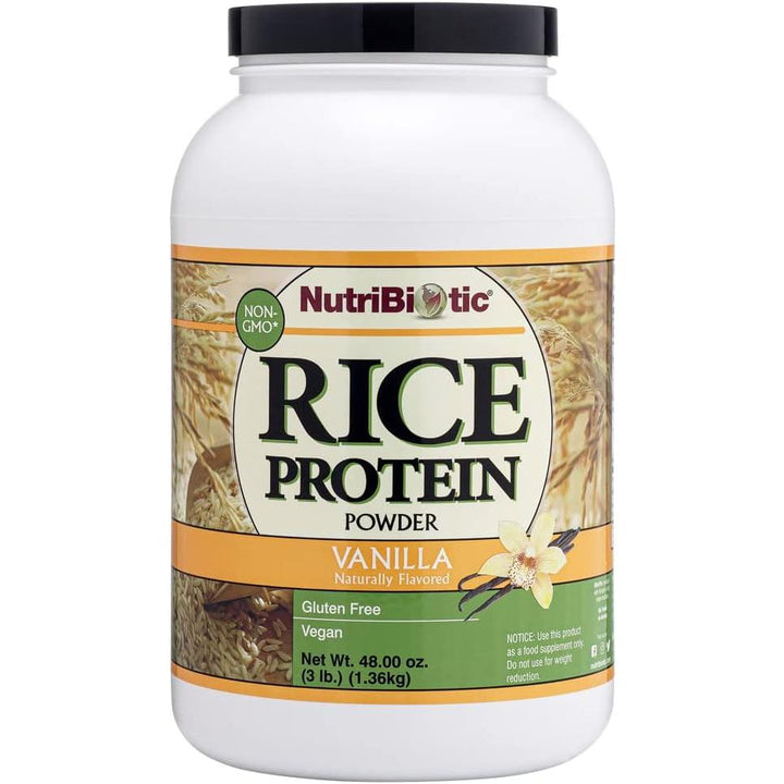 Nutribiotic Rice Protein, Vanilla, 3 Pound