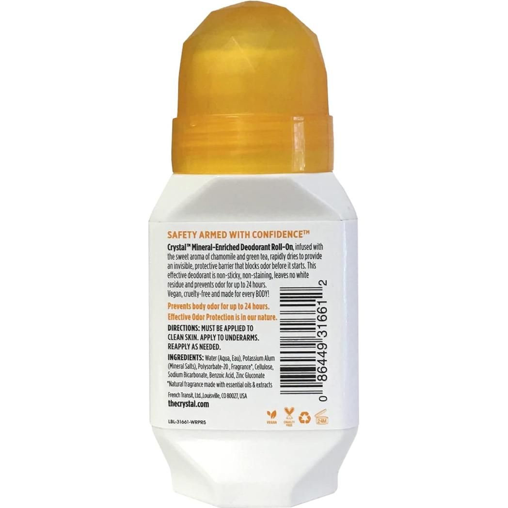 Crystal Roll on Chamomile + Garnet 2.25 oz