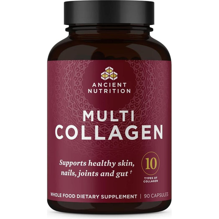 Ancient Nutrition Collagen Peptides Pills Hydrolyzed Multi Collagen Supplement, Types I, II, II, V & X,, 90 Capsules
