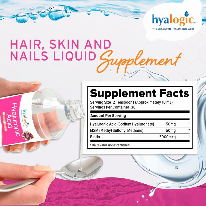 Hyalogic Liquid Hyaluronic Acid Supplement 12 oz